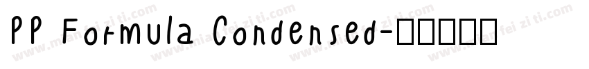 PP Formula Condensed字体转换